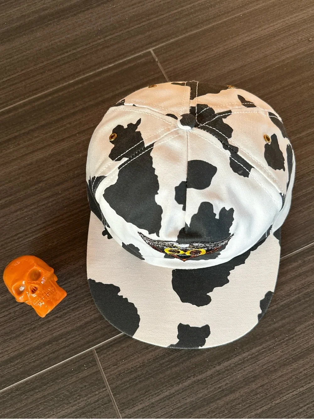 90s Harley Davidson cow print hat